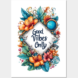 Positive Aura: 'Good Vibes Only' Radiance Posters and Art